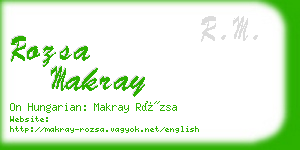 rozsa makray business card